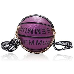 Sheer Beauté Bags Basketball Shaped PU Bag